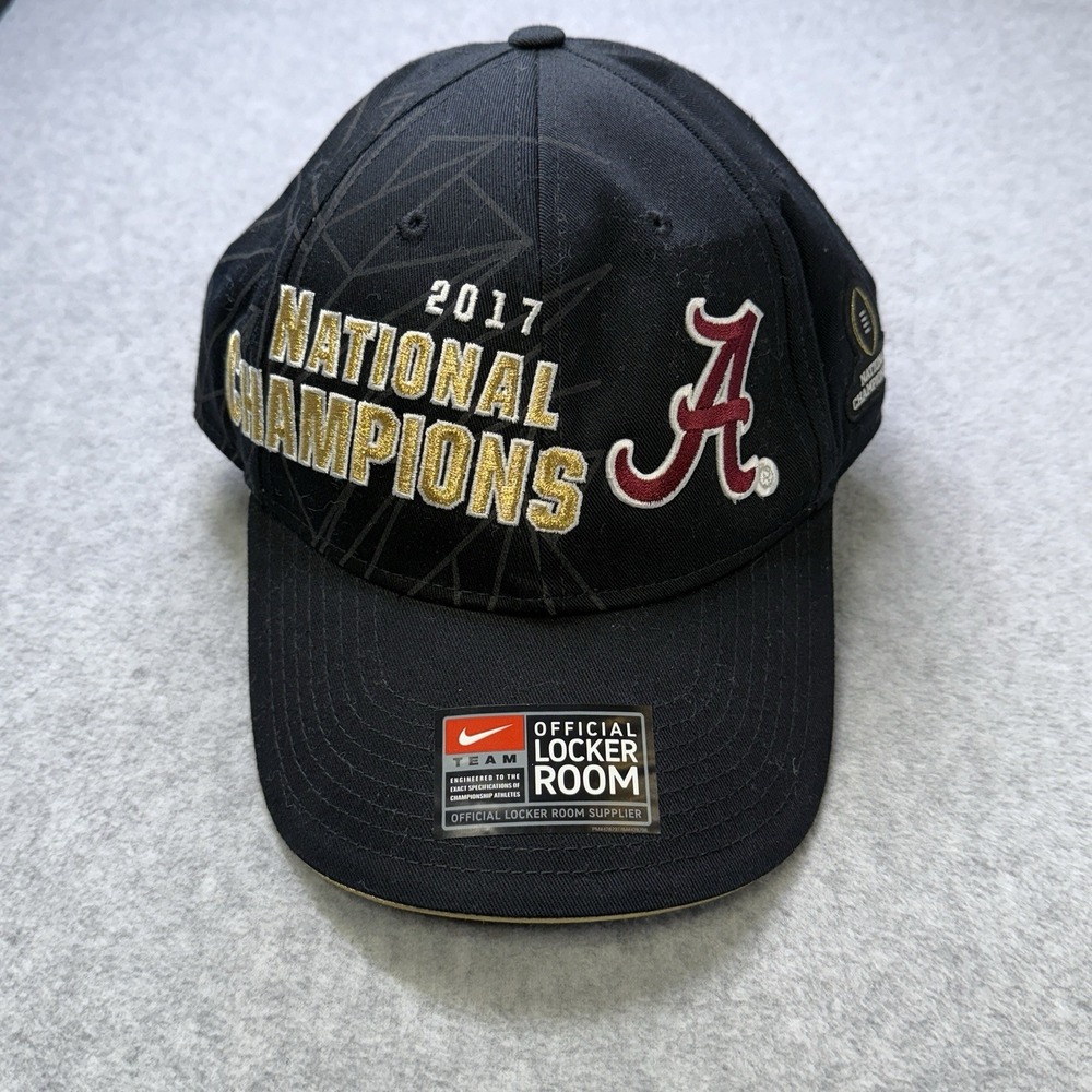 Alabama Crimson Tide Nike Hat Cap Strap Back 2017 National Champions Locker Room